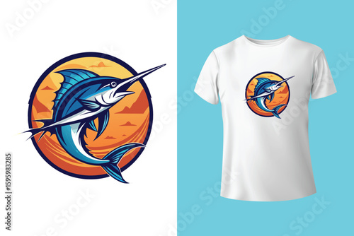 fishing t-shirt design template