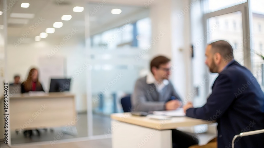 Loan Office Blur — vague interior of private banking room for client loan discussion themes
Loan Office Blur — vague interior of private banking room for client loan discussion themes