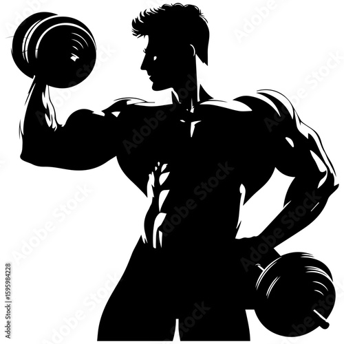 Muscular Male Silhouette