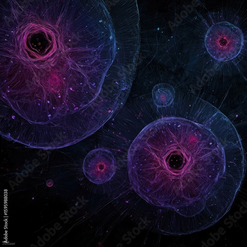 Abstract Glowing Shapes Design