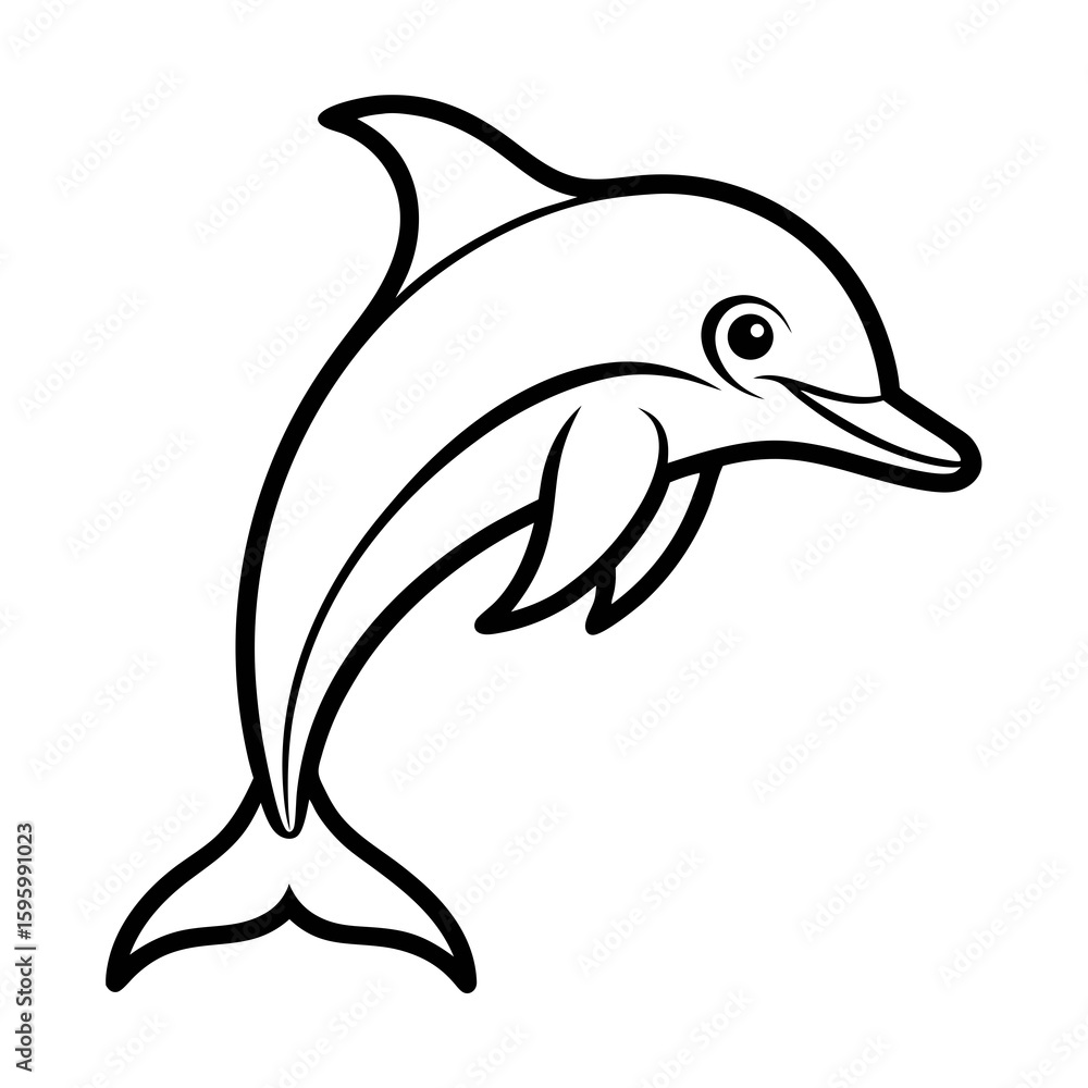 Obraz premium Dolphin vector illustration