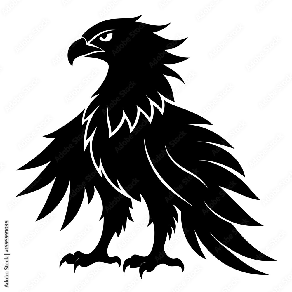 Fototapeta premium Eagle silhouette vector