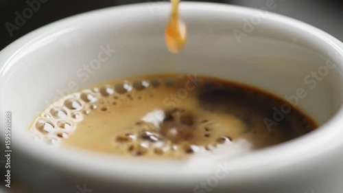 Aromatic Coffee Drop Perfect Morning Brew in White Cup - Fresh Start Energy