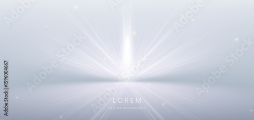 Elegant white lighting effect luxury background. Template premium award design.
