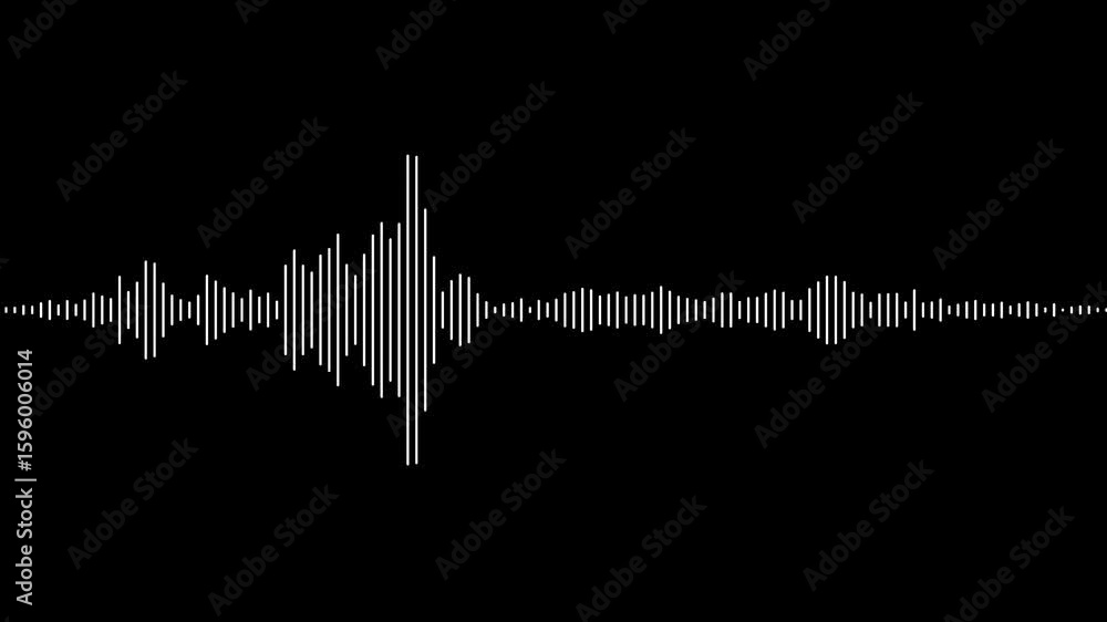 4k  Audio visualizer Isolated on Black Background. speaker sound waves, 3d Audio waveform equalizer, Abstract music waves oscillation. Futuristic sound wave visualization. audio bar black Background. 