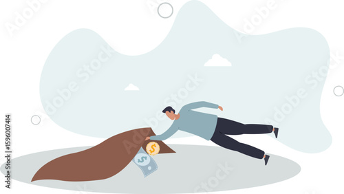 Finding bargain stock, hidden cost or expense, searching for yield or investment return concept.human life.
