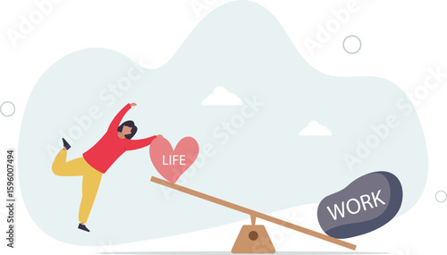 Overworked, exhaustion or burnout, unhealthy work life balance problem, too many work causing fatigue,human life.