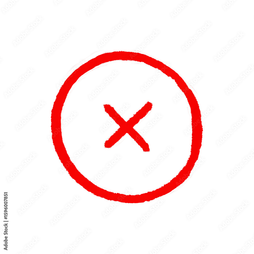 Red X Mark Hand Drawn on transparent Background for Emphasis and Rejection Red X Mark Hand Drawn on transparent Background for Emphasis and Rejection