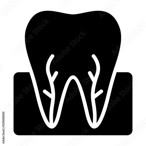 Nerve Teeth Glyph Icon