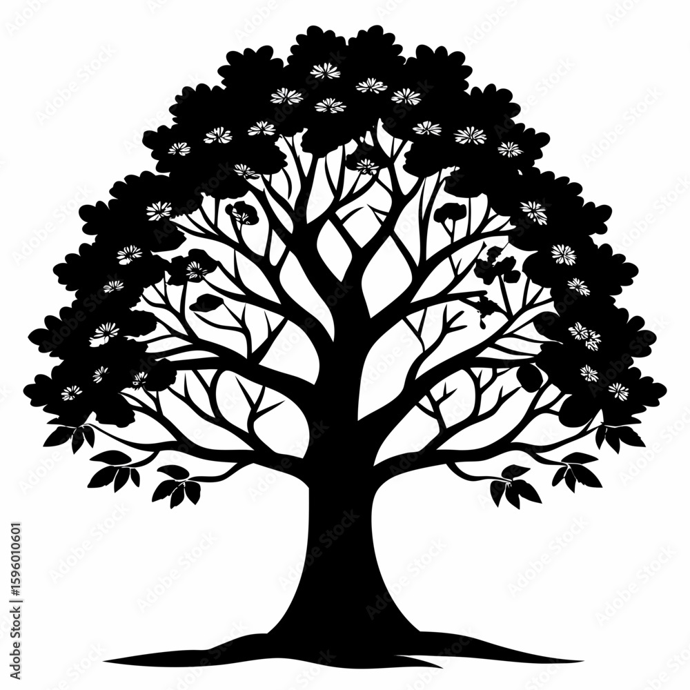 Fototapeta premium Elegant Tree Silhouette Graphic