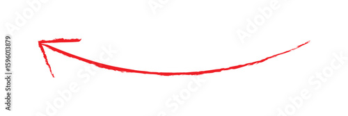 Red brush arrows isolated on white background.