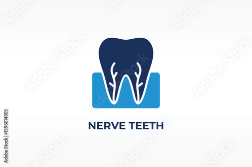 NERVE TEETH vector, icon or logo sign isolated symbol illustration