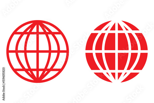 internet globe icon set, globe icon vector illustration