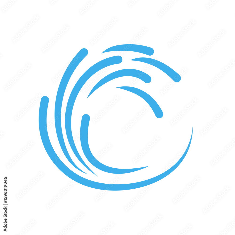 Naklejka premium Water waves vector illustration