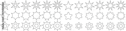 Stars symbol illustration, vector of stars icon logo set, element stars illustration.