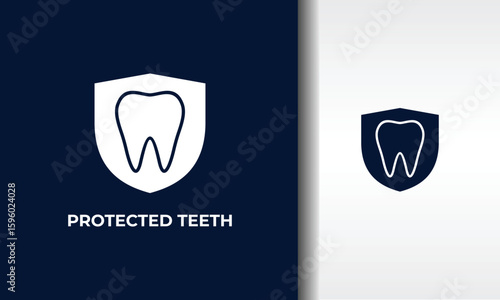 Protected Teeth Vector, Icon Or Logo Sign Isolated Symbol Illustration