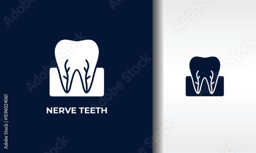 Nerve Teeth Vector, Icon Or Logo Sign Isolated Symbol Illustration