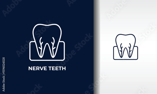 Nerve Teeth Vector, Icon Or Logo Sign Isolated Symbol Illustration