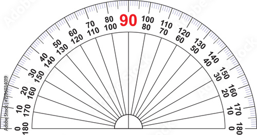 180 degree D-Shep semicircle math tool