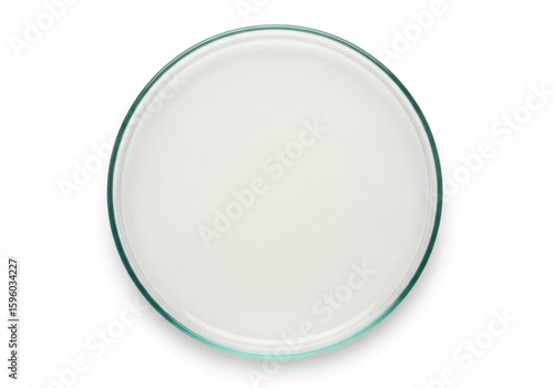 Top down view of a white plate isolated on white