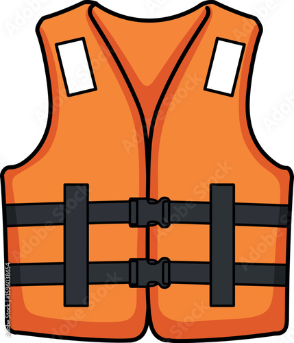 Bright orange life vest for water safety