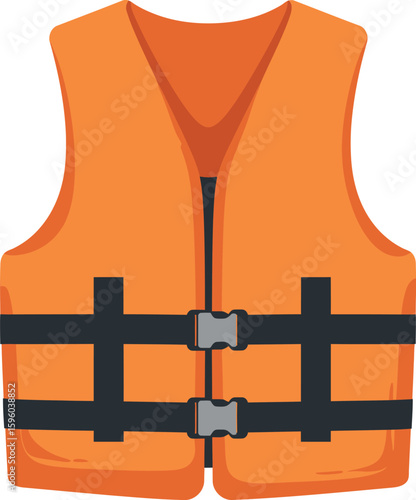 Orange life vest safety equipment
