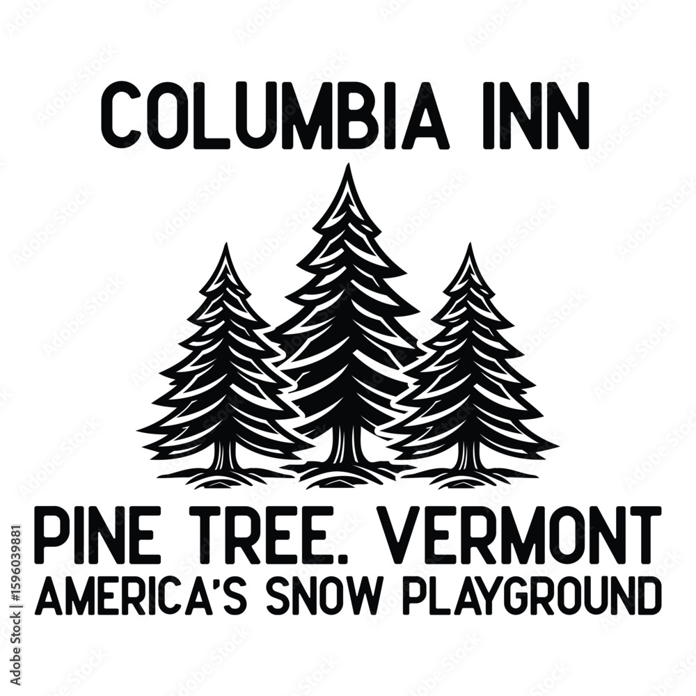 Fototapeta premium White Christmas Movie Columbia Inn Pine Tree Vermont Shirt, Winter Crewneck Sweatshirt, 90s Christmas Song Sweatshirt, Xmas Sweatshirt Gift 