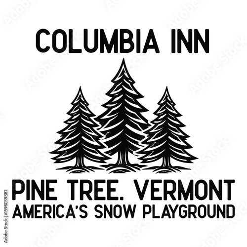 White Christmas Movie Columbia Inn Pine Tree Vermont Shirt, Winter Crewneck Sweatshirt, 90s Christmas Song Sweatshirt, Xmas Sweatshirt Gift
