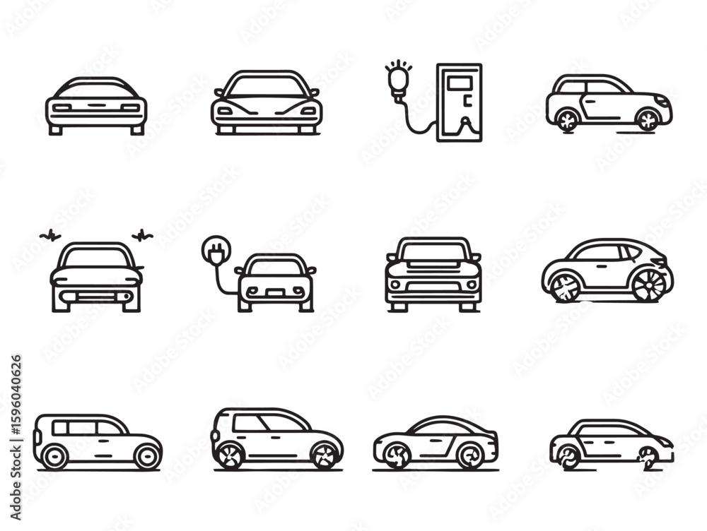 Obraz premium Electric car innovation powering green transportation