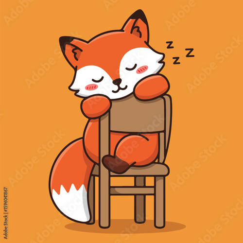 Animal Cute Flat Illustration Ideal for sleep-related storybooks, digital stickers, and kids' relaxation app interfaces