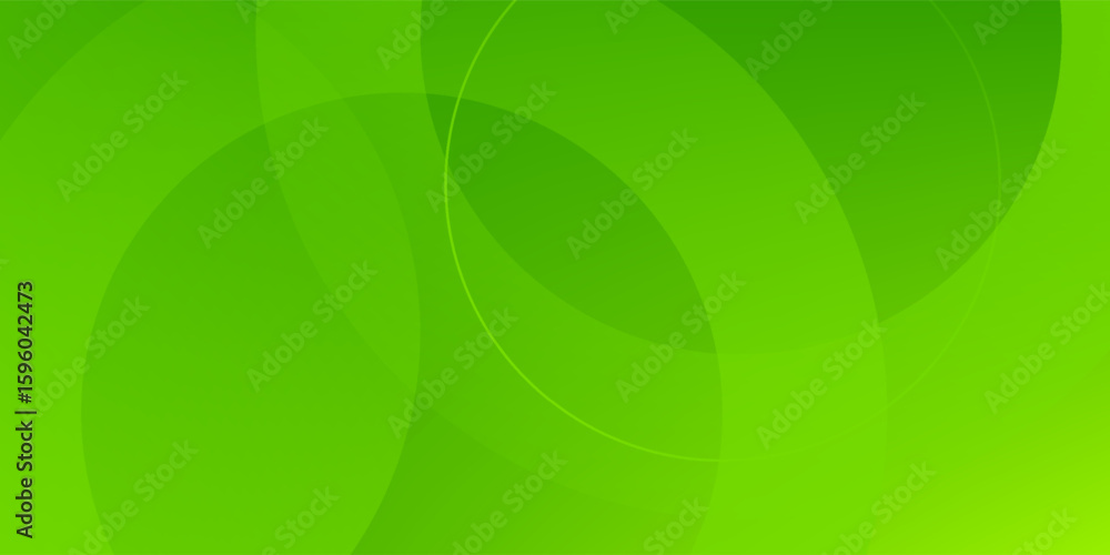Obraz premium Abstract green background with circles. Dynamic shapes composition. Eps10 vector
