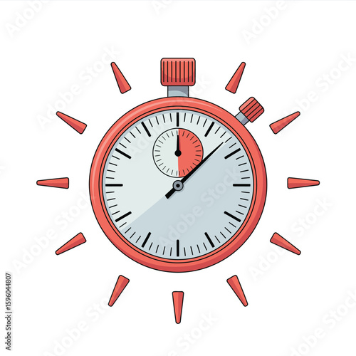 Stopwatch with radiating lines symbolizing urgency and time passing