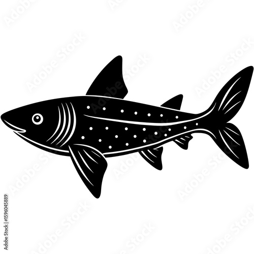 Dogfish  fish vector illustration perfect for posters, icon, t-shirts, cards, wall art prints and ai design.