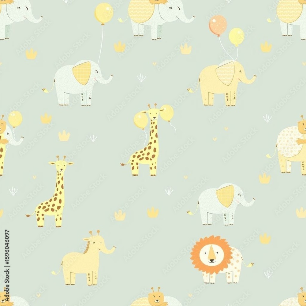 Obraz premium seamless pattern with animals