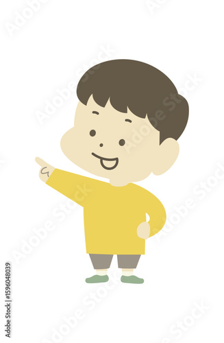 指さししている男の子