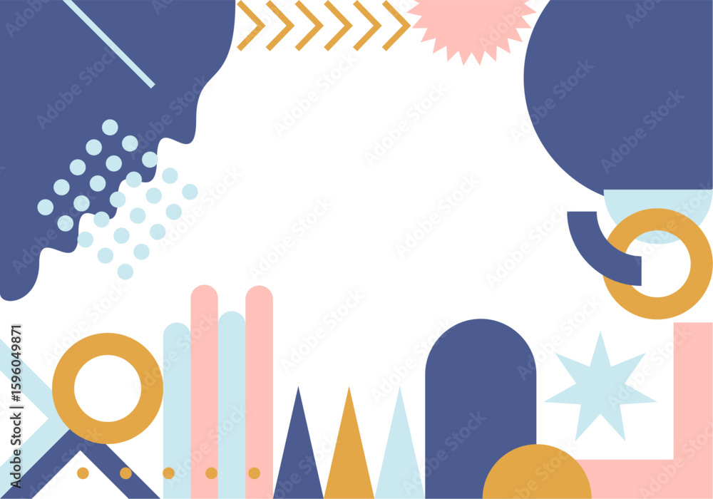 Obraz premium Geometric elements landing page template