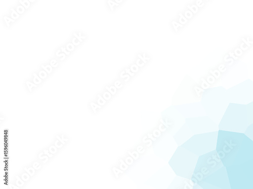 Abstract polygonal shape in light blue tones against a black background