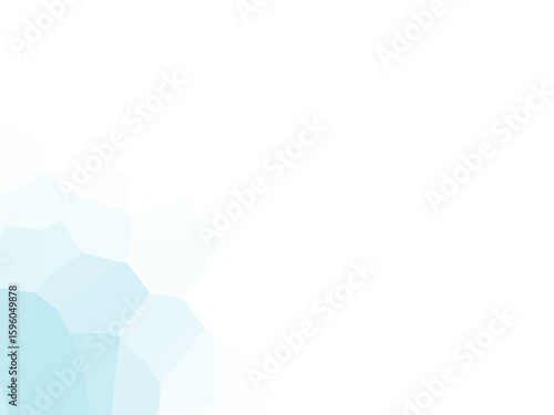 Abstract polygonal iceberg with geometric shapes in light blue tones