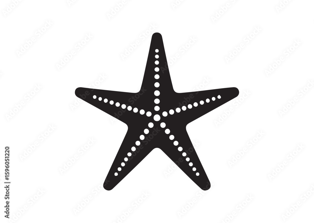 Obraz premium Starfish Silhouette Vector Illustration