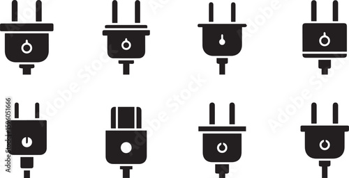 Smart Plug Vector Set | Connected Device & Home Automation Illustration