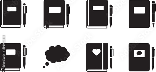 Mental Health Journal Vector Set | Wellness Writing & Emotional Self-Care Illustration