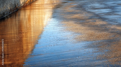 Wallpaper Mural Wet Sand Reflection of Blue Sky Torontodigital.ca