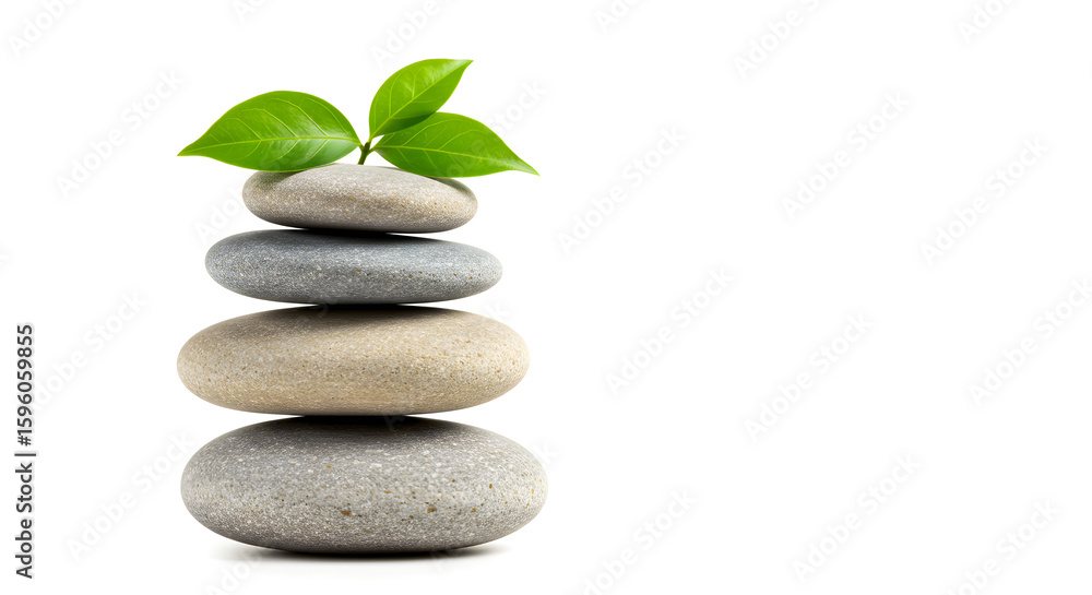 Find your inner peace with this serene image of balanced stones and a sprouting plant, symbolizing growth and tranquility. Find your inner peace with this serene image of balanced stones and a sprouting plant, symbolizing growth and tranquility.