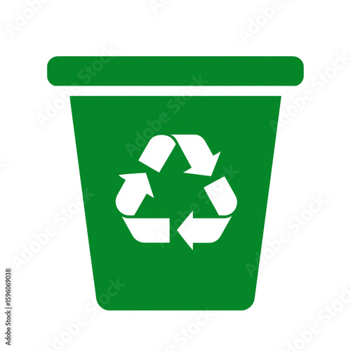 green recycle symbol, recycle bin icon, recycle bin vector