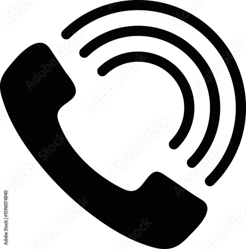 Ringing Phone Icon | Loud Incoming Call Alert Symbol