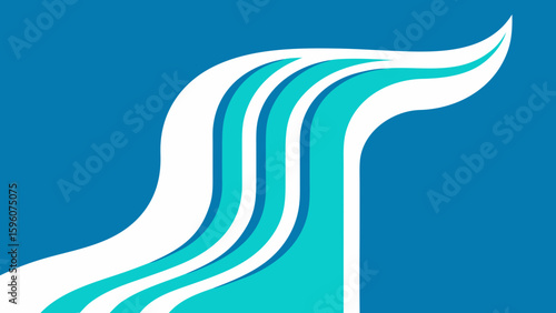 Flowing Water Pattern with Long Exposure Effect