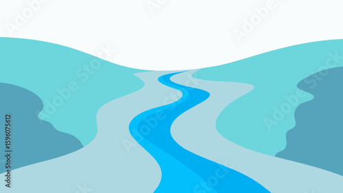 Smooth Water Stream with Motion Blur