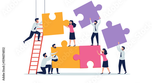 Collaborative Teamwork and Problem Solving by Building Puzzle Pieces