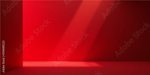 Abstract red stage background with curtains and decorative design elements