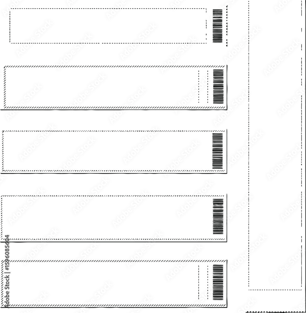 Fototapeta premium Blank coupon template with barcode for business marketing and promotional offers